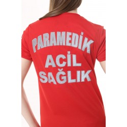 Acil Sağlık İ-Sportive V Yaka Kısa Kol Paramedik Spor T-Shirt